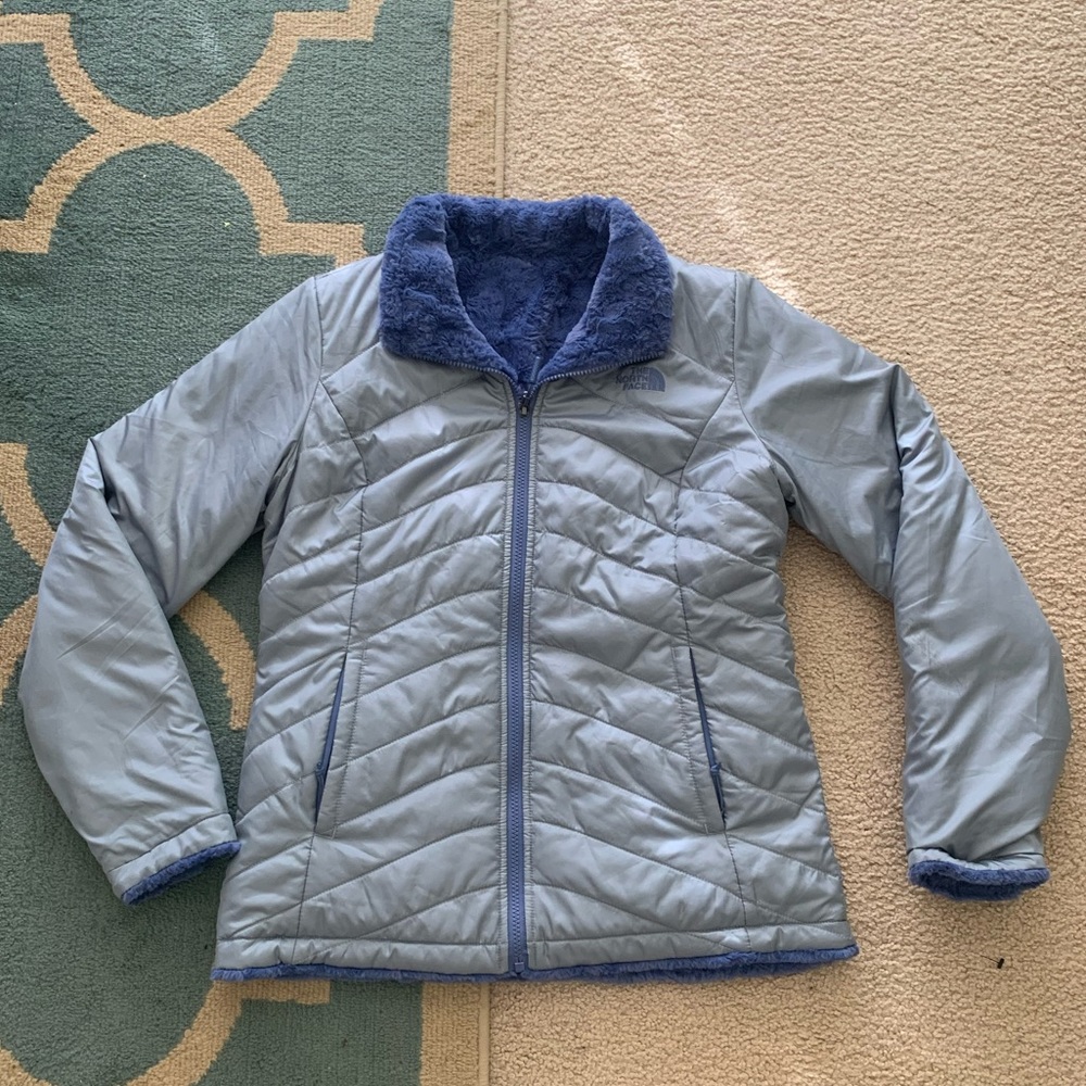 The North Face mossbud Women's Puffer Jacket - Gray and Blue
